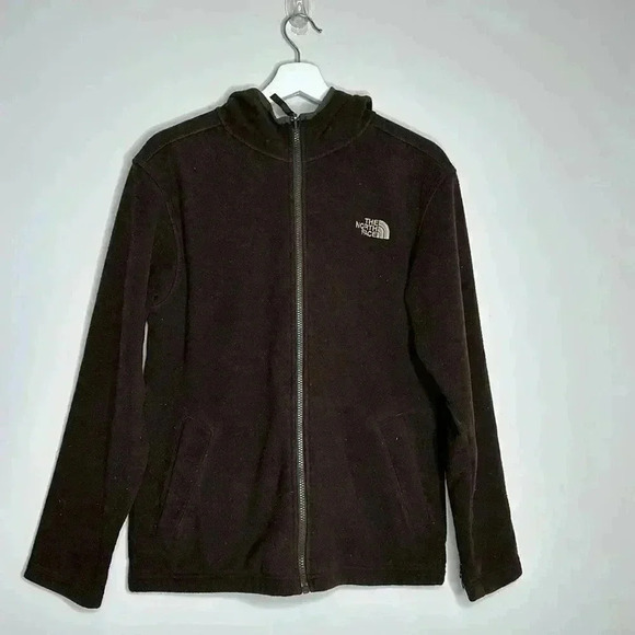 The North Face Boys XL Brown Fleece Full Zip Jacket - Picture 3 of 5